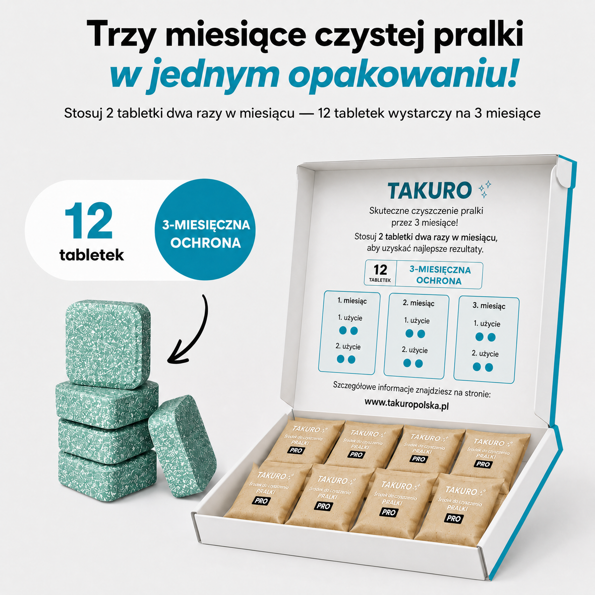 PureWash - Tabletki czyszczące do pralki