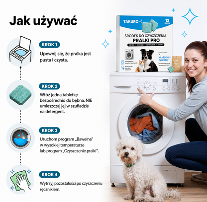 PureWash - Tabletki czyszczące do pralki