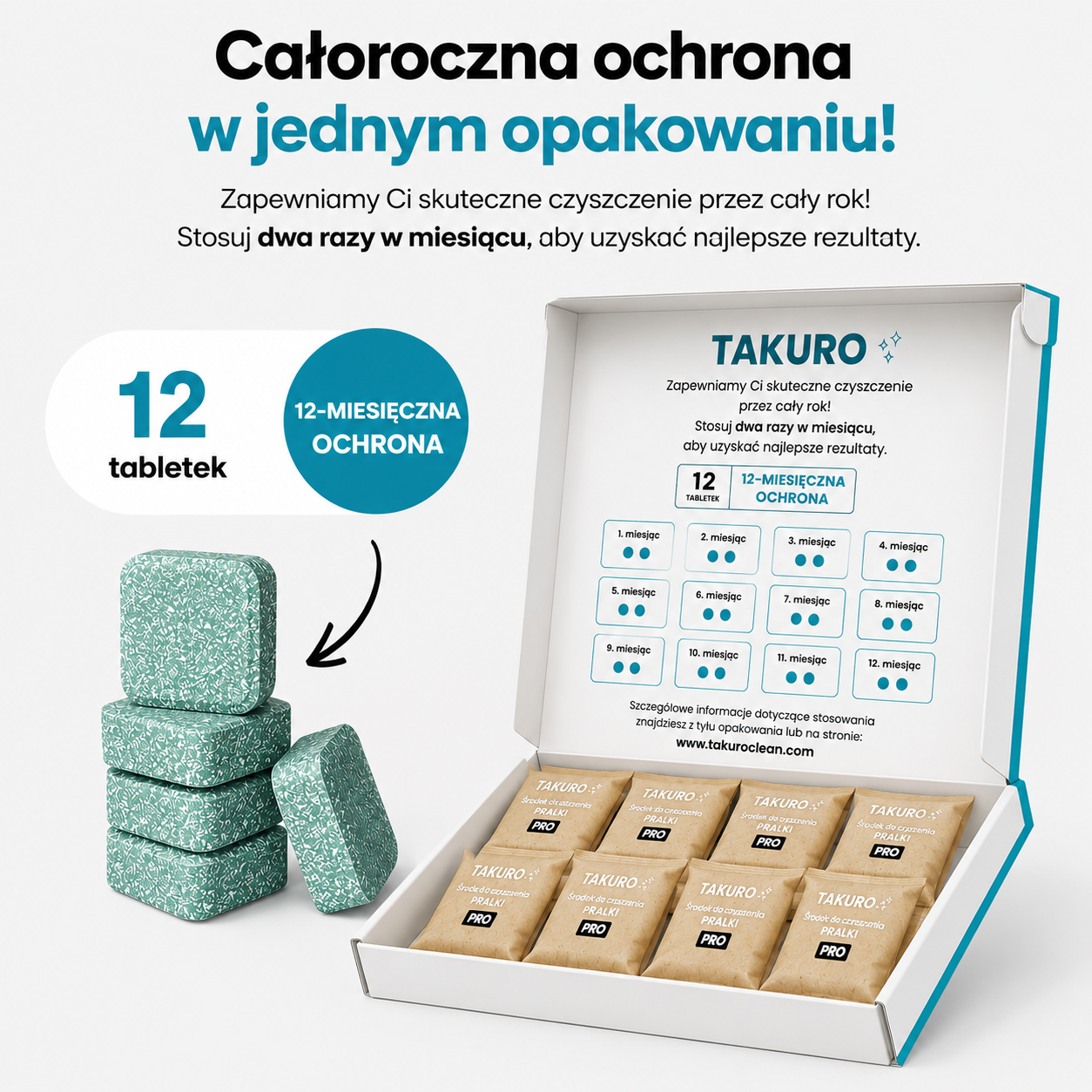 PureWash - Tabletki czyszczące do pralki